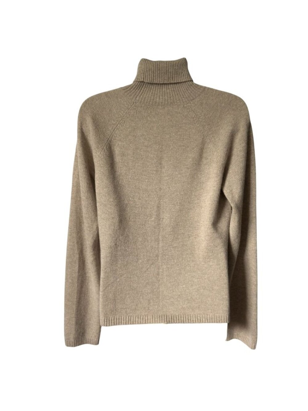 Vintage Nordstrom Cashmere Sweater Womens Size M Turtleneck Heather Oatmeal  90s - Picture 5 of 12